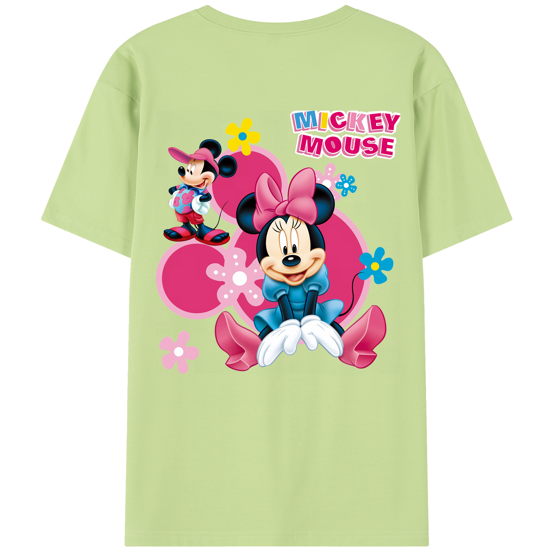 （画像用） ミッキーマウス Mickey Mouse 綿100％半袖Tシャツ（背面プリント）